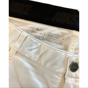 Nike Slim Fit Dry Fit White Golf Pants.
